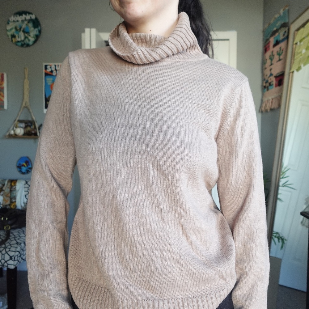 Knit Tan Turtleneck